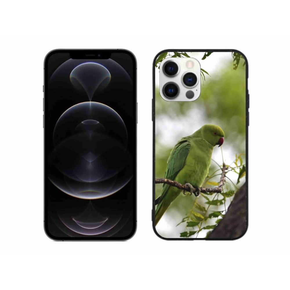 Gélový kryt mmCase na iPhone 12 Pro Max - zelený papagáj