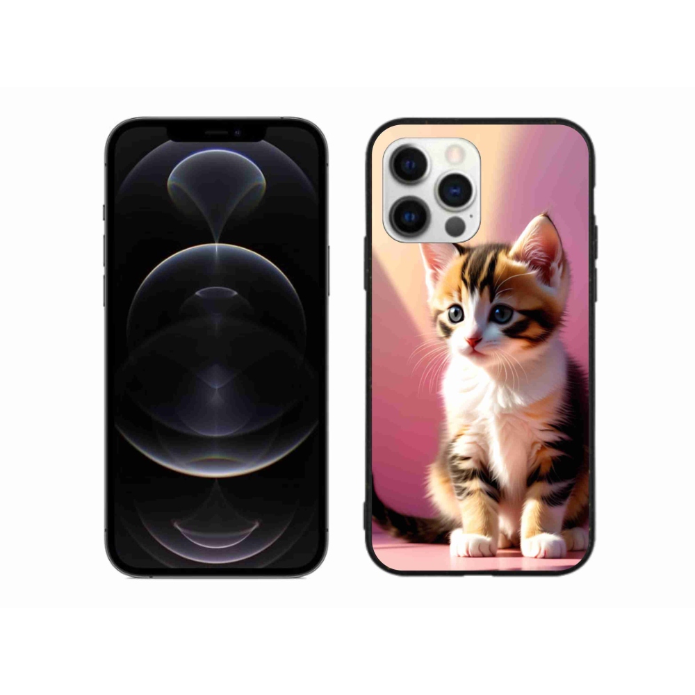 Gélový kryt mmCase na iPhone 12 Pro Max - zvedavé mačiatko 2