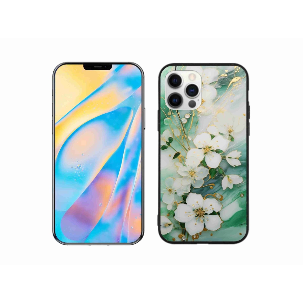 Gélový kryt mmCase na iPhone 12 Pro - nežné kvety