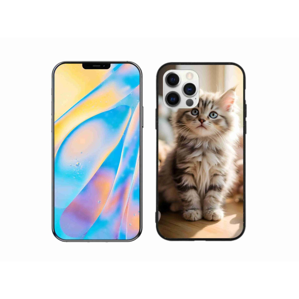 Gélový kryt mmCase na iPhone 12 Pro - roztomilé mačiatko 10