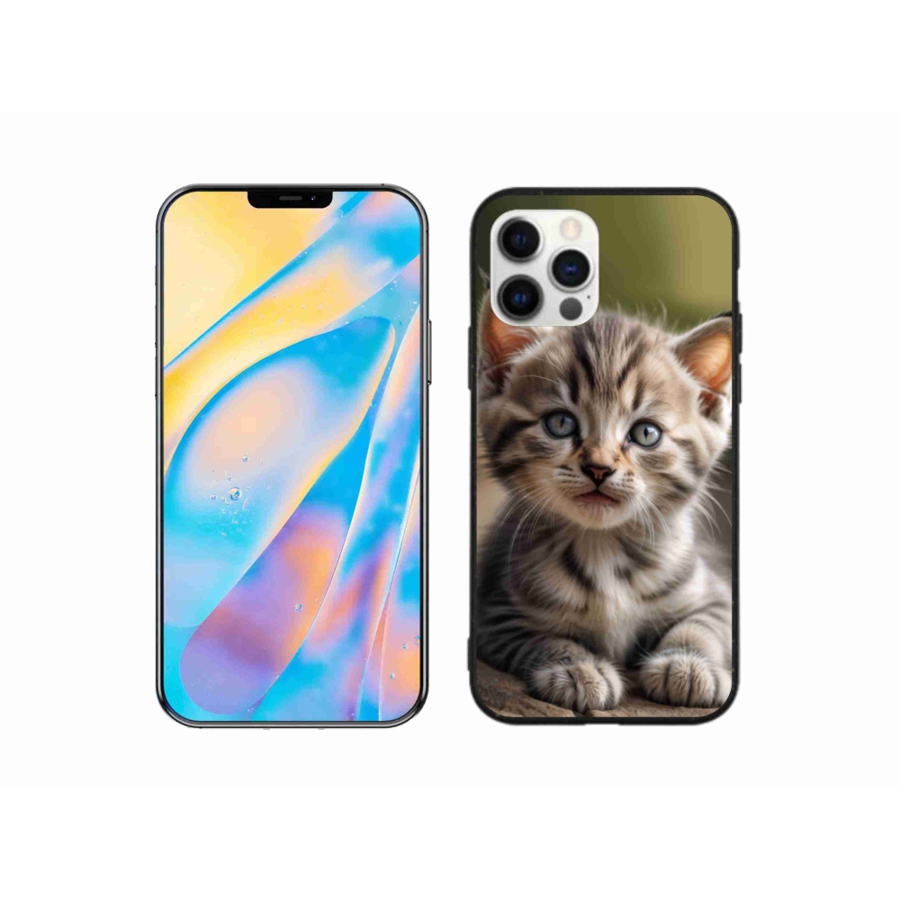 Gélový kryt mmCase na iPhone 12 Pro - roztomilé mačiatko 9