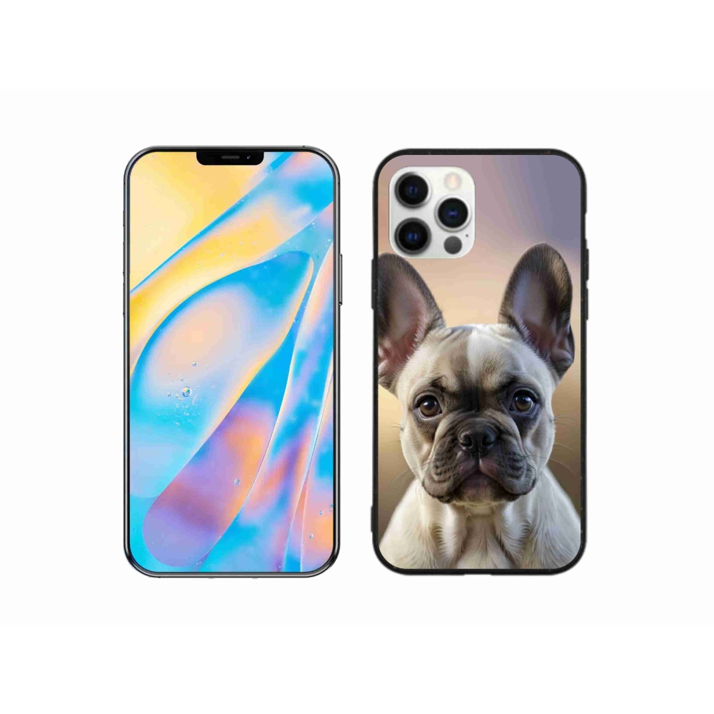 Gélový kryt mmCase na iPhone 12 Pro - roztomilý francúzsky buldoček