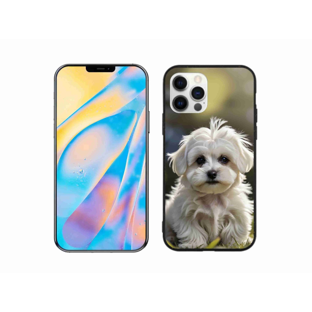 Gélový kryt mmCase na iPhone 12 Pro - roztomilý maltézsky psík