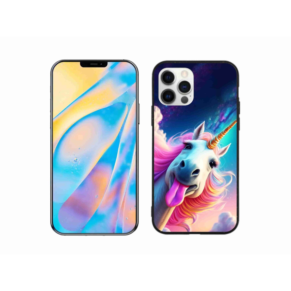 Gélový kryt mmCase na iPhone 12 Pro - šialený jednorožec