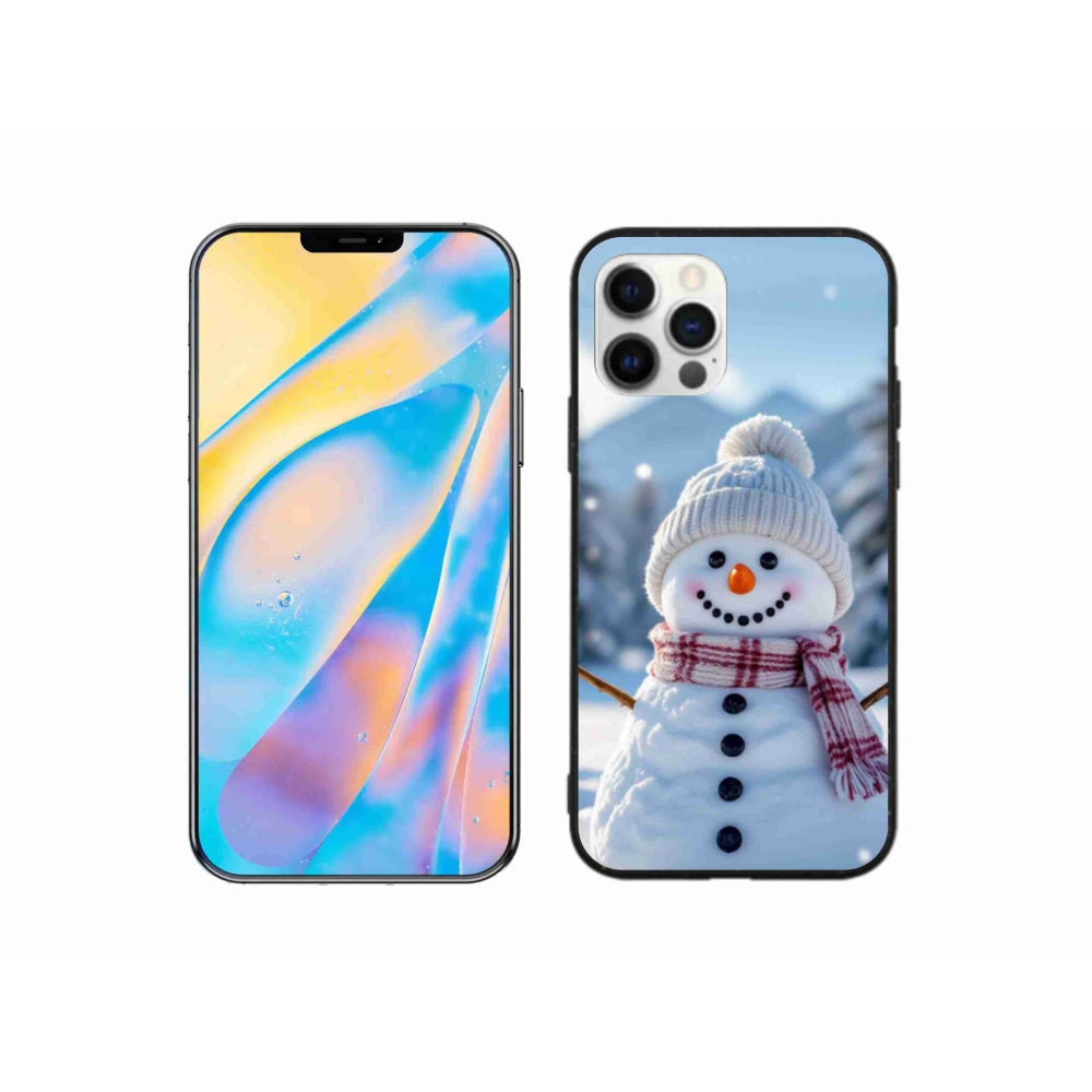 Gélový kryt mmCase na iPhone 12 Pro - snehuliak 3