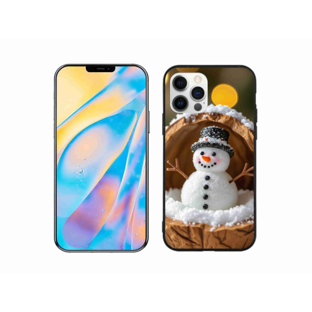 Gélový kryt mmCase na iPhone 12 Pro - snehuliak 4