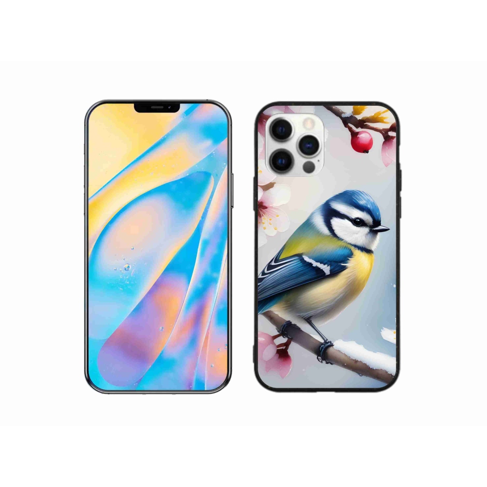 Gélový kryt mmCase na iPhone 12 Pro - sýkorka