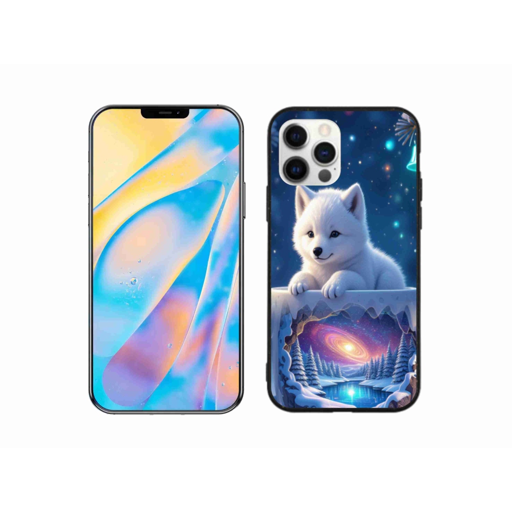 Gélový kryt mmCase na iPhone 12 Pro - vianočné šteňa