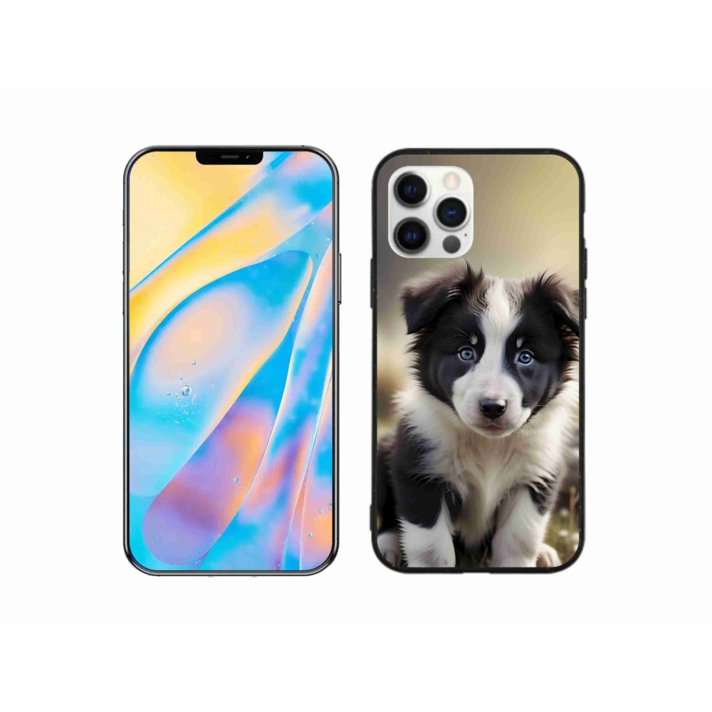 Gélový kryt mmCase na iPhone 12 - roztomilá border kólia