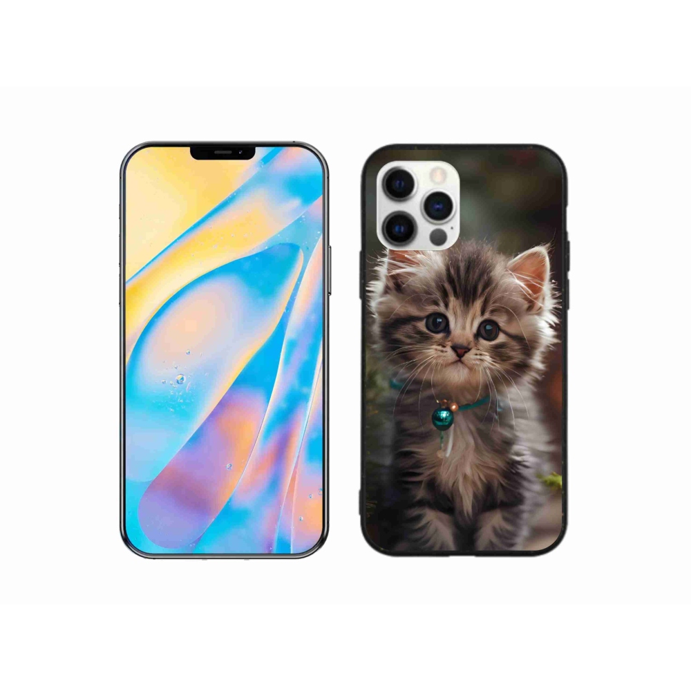 Gélový kryt mmCase na iPhone 12 - roztomilé mačiatko 11