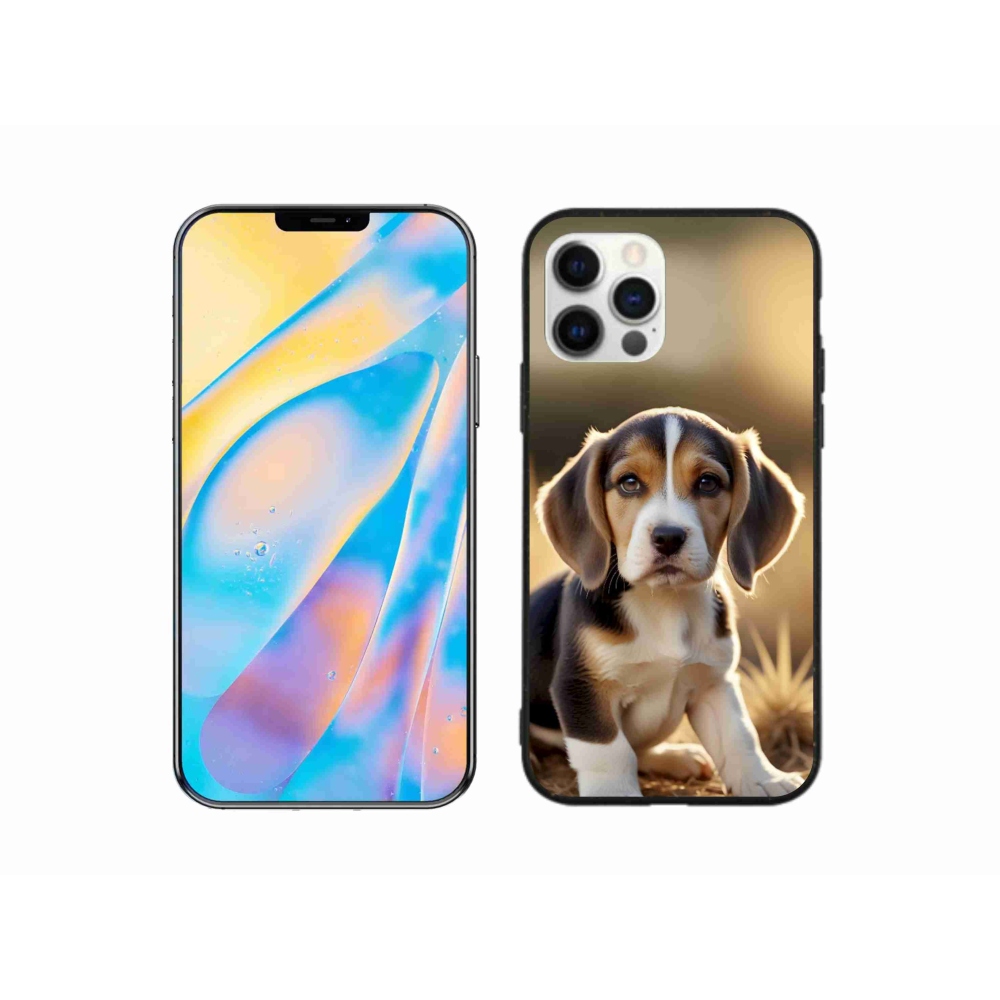 Gélový kryt mmCase na iPhone 12 - roztomilý bígl