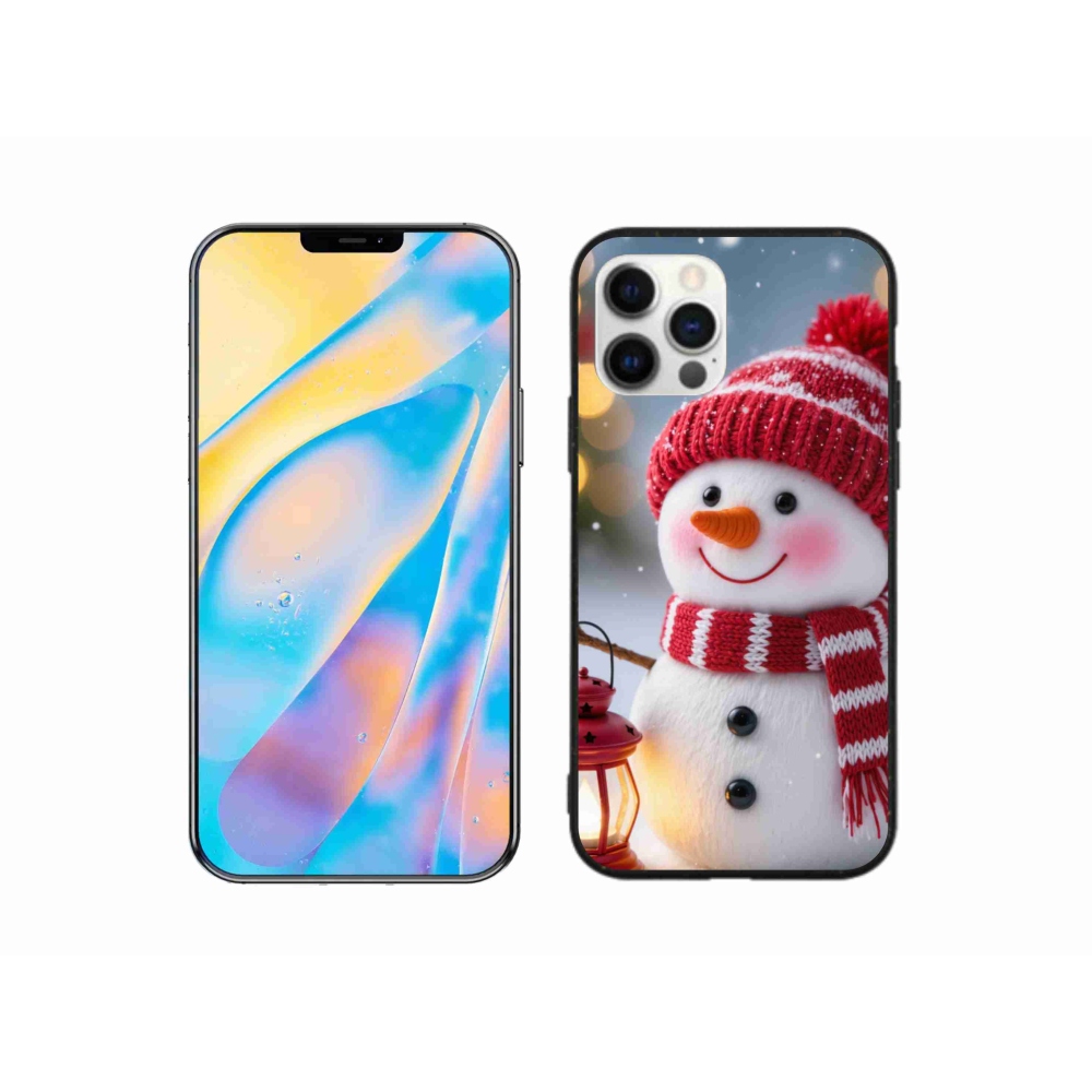 Gélový kryt mmCase na iPhone 12 - snehuliak 2