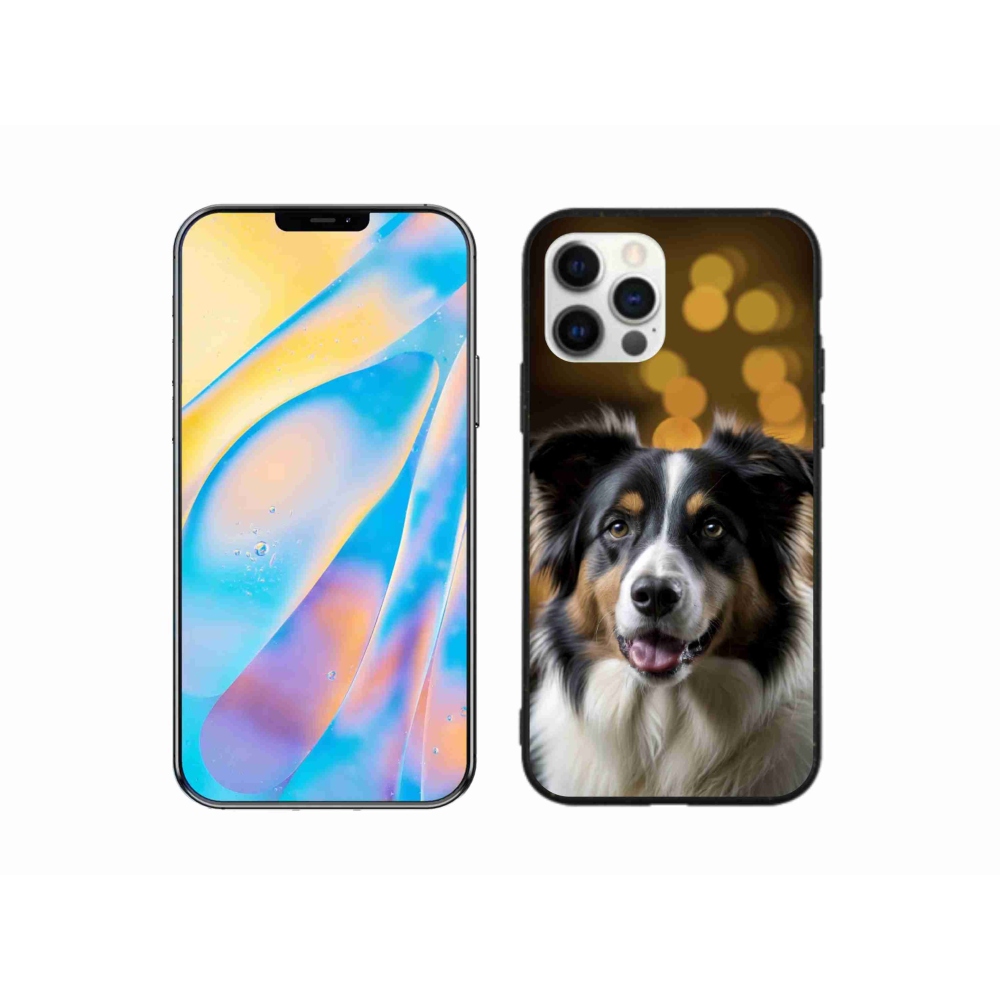 Gélový kryt mmCase na iPhone 12 - usmievavý austrálsky ovčiak