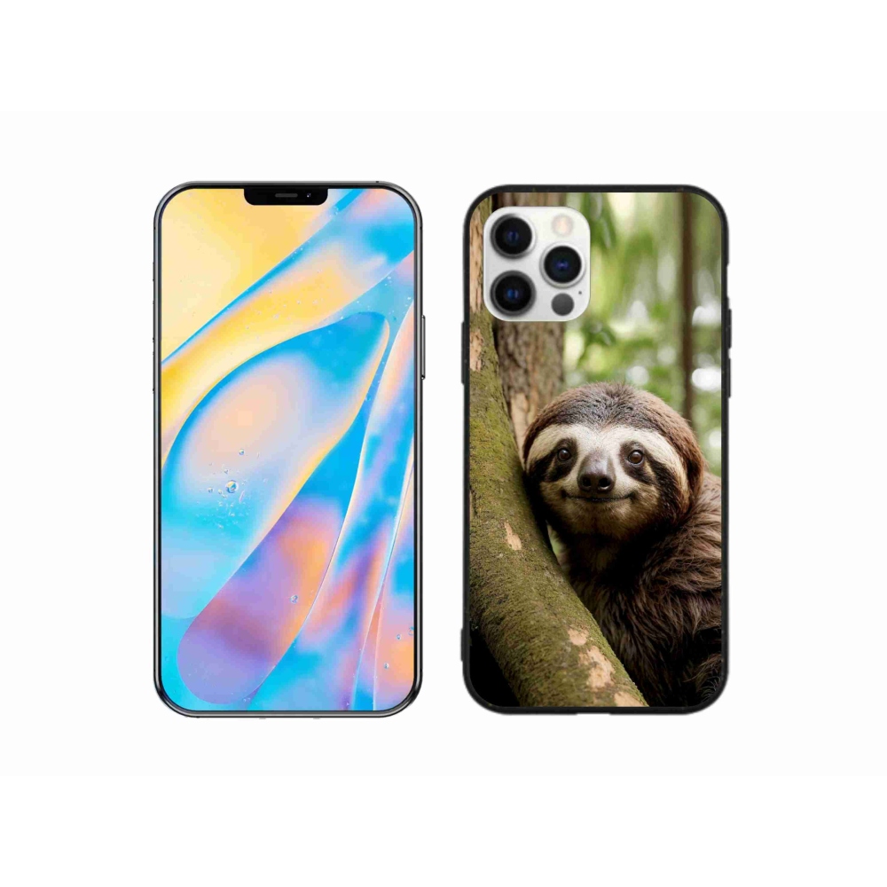 Gélový kryt mmCase na iPhone 12 - usmievavý leňochod