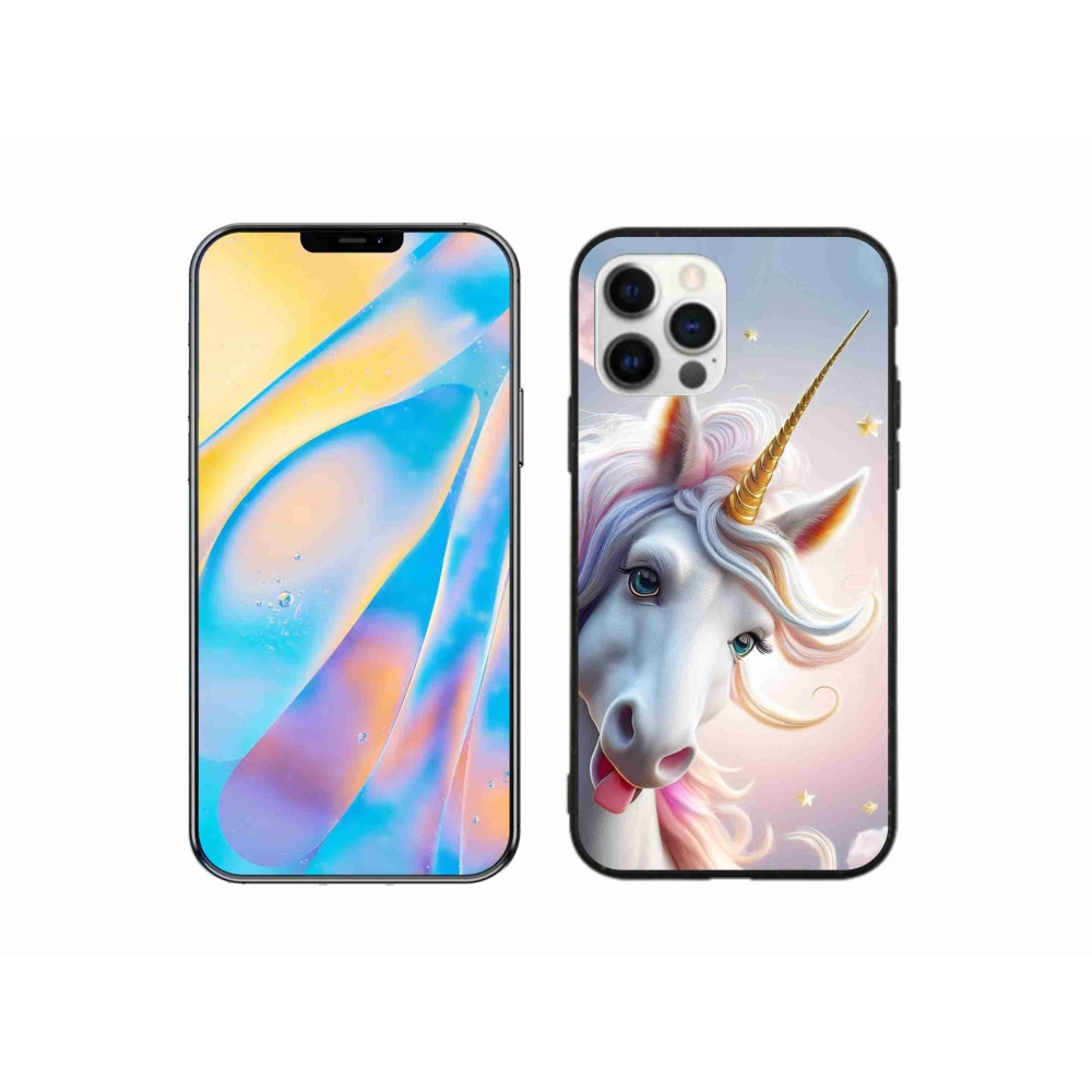 Gélový kryt mmCase na iPhone 12 - veselý jednorožec