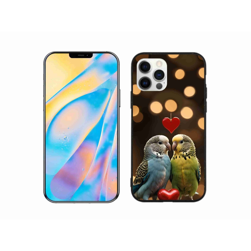 Gélový kryt mmCase na iPhone 12 - zamilovaní papagáje