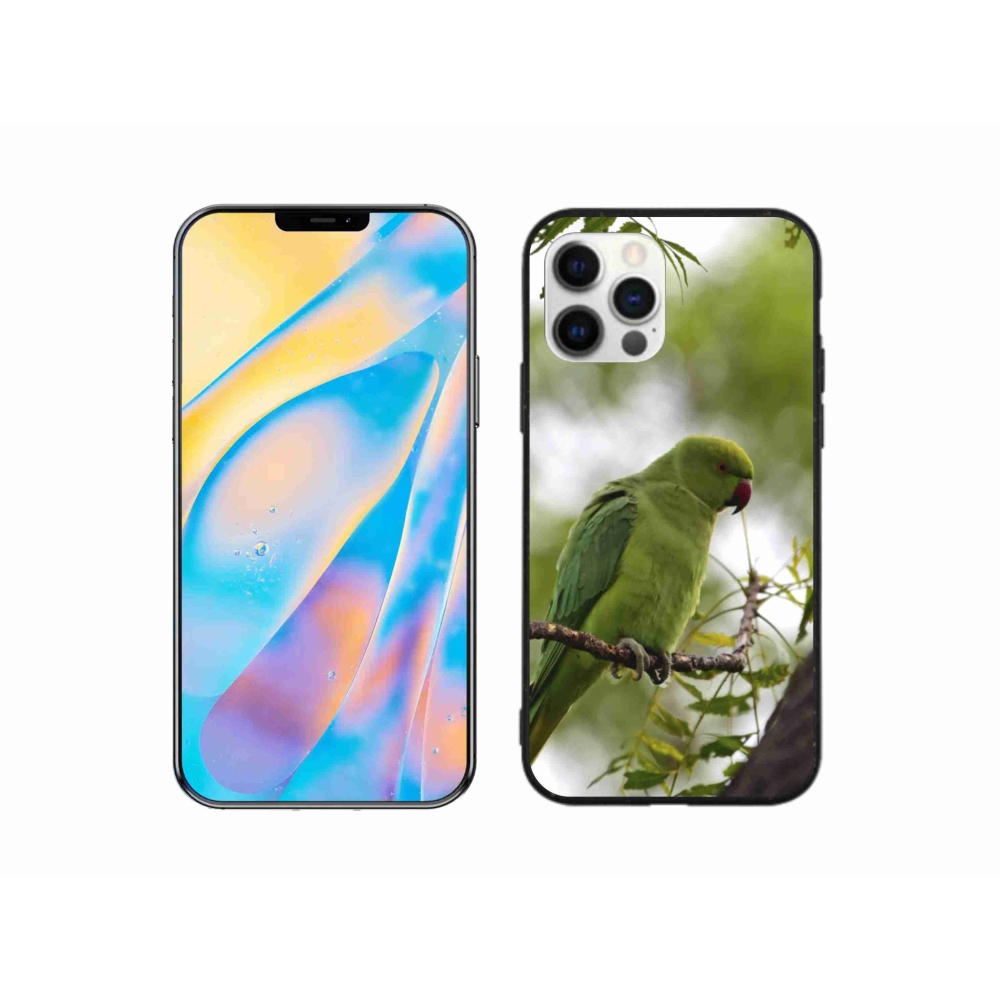 Gélový kryt mmCase na iPhone 12 - zelený papagáj