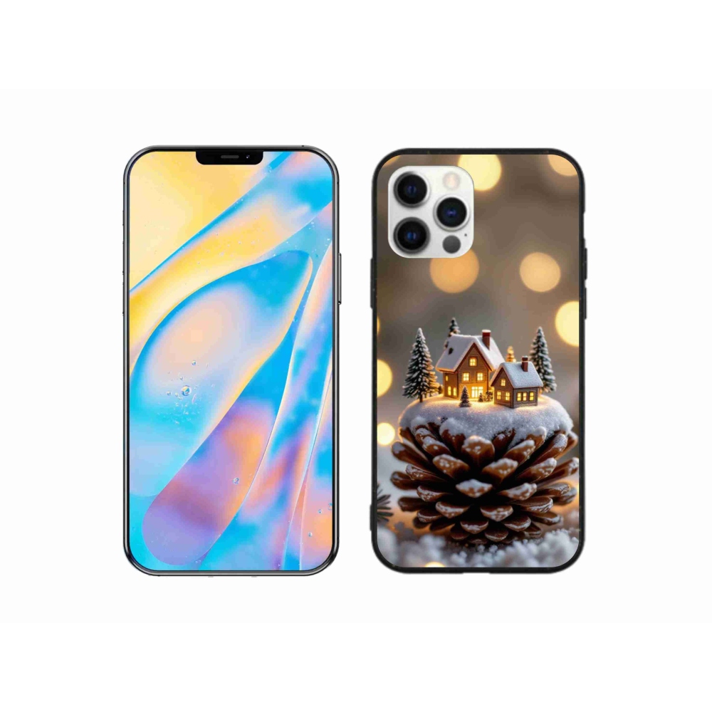 Gélový kryt mmCase na iPhone 12 - zimná dedinka