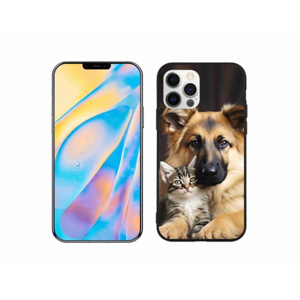 Gélový kryt mmCase na iPhone 12 - zvieracie priateľstvo