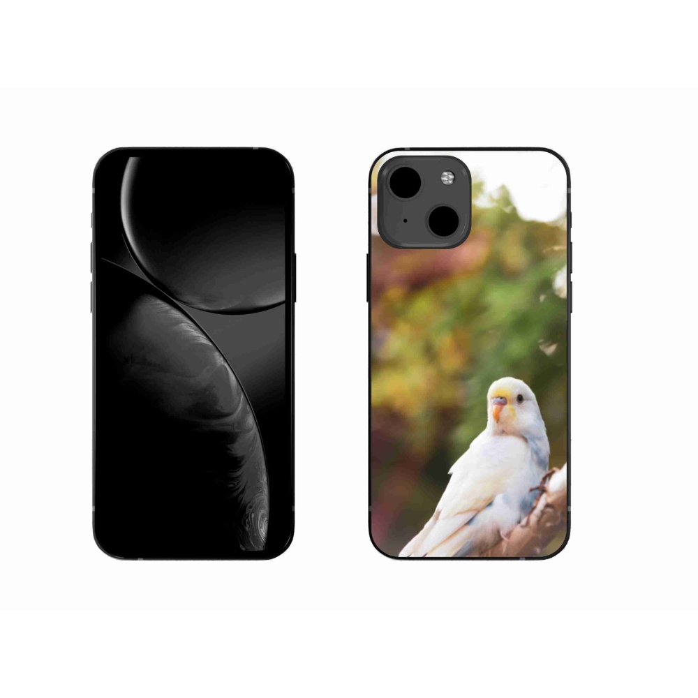 Gélový kryt mmCase na iPhone 13 - andulka biela