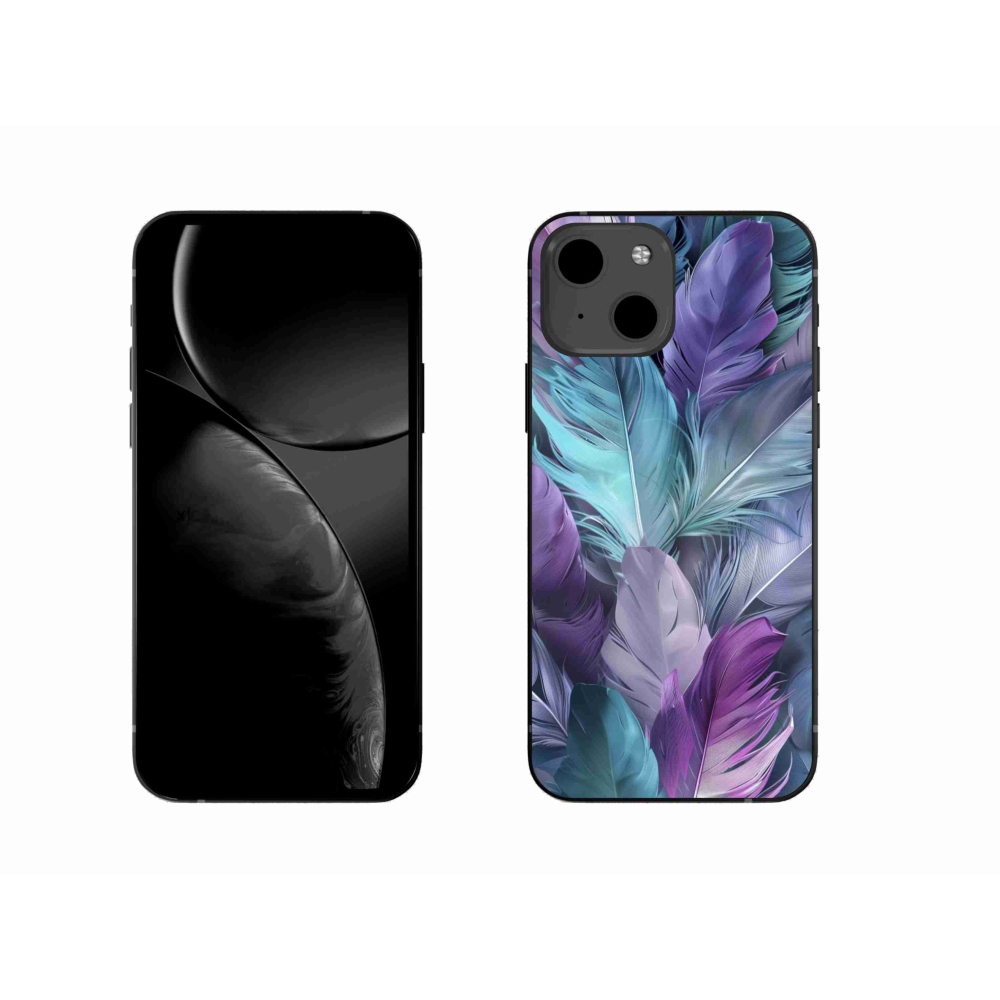 Gélový kryt mmCase na iPhone 13 - farebné perie 2