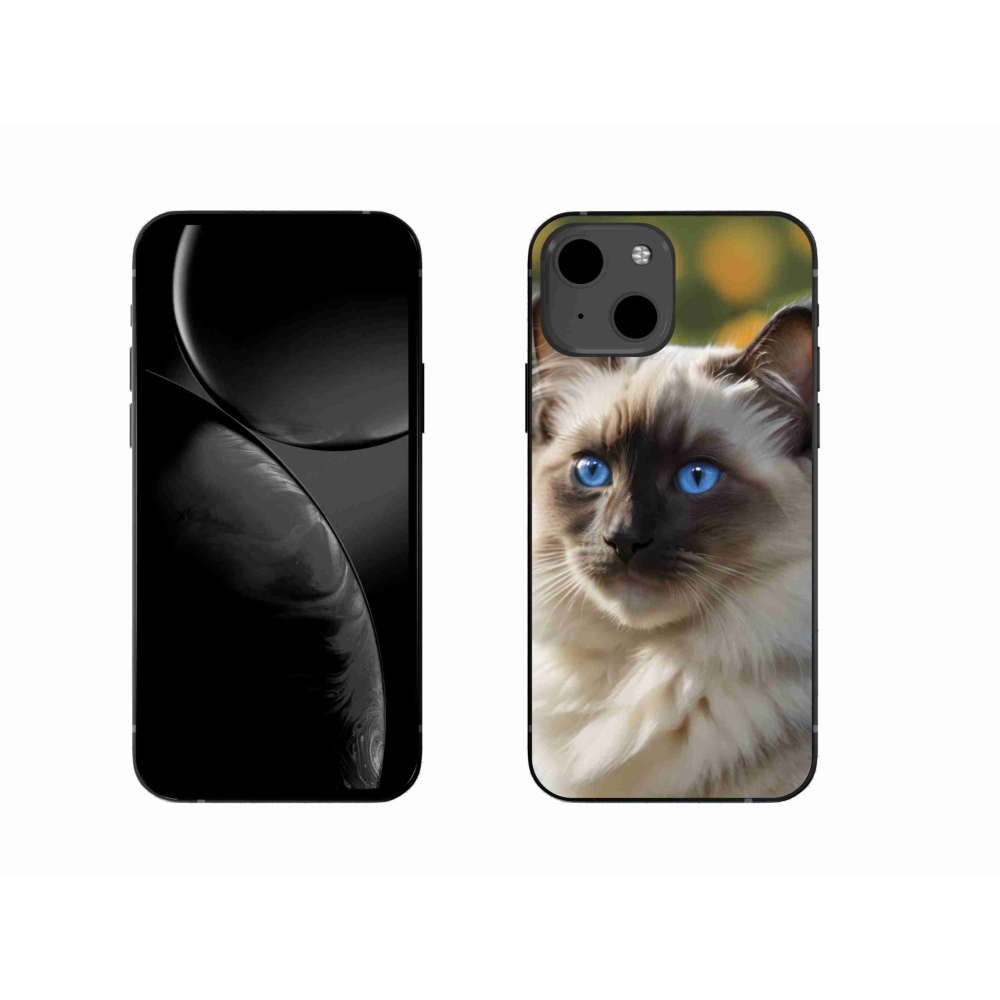 Gélový kryt mmCase na iPhone 13 - biely ragdoll