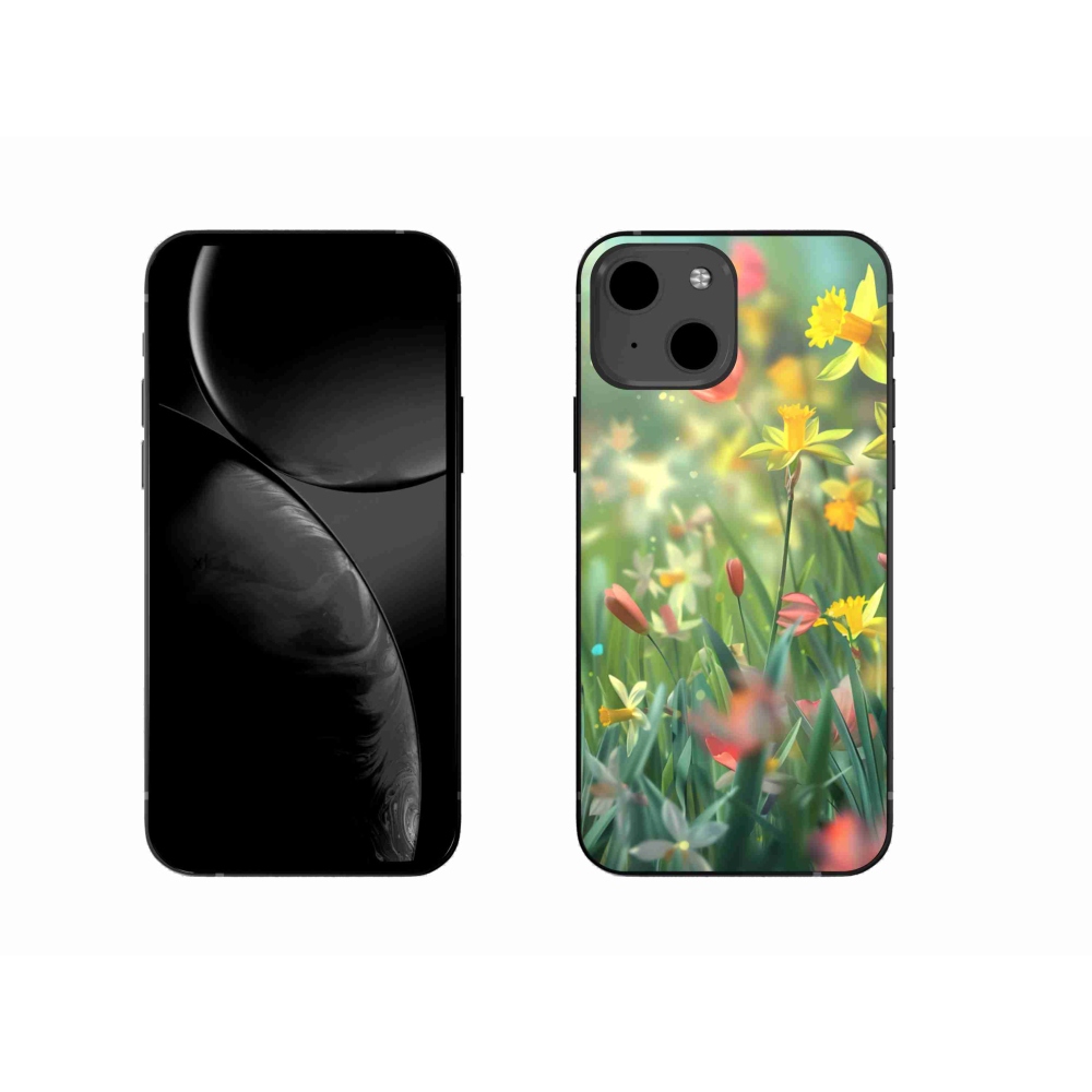 Gélový kryt mmCase na iPhone 13 - jarné kvety