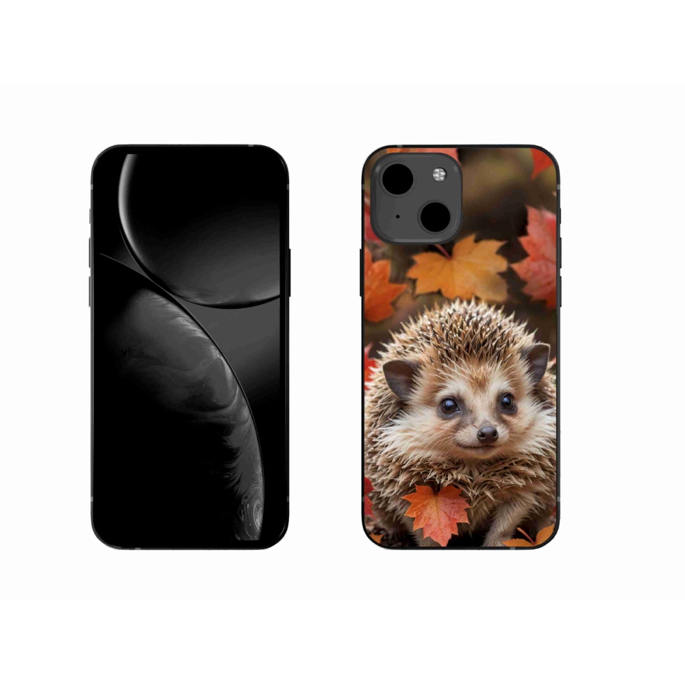 Gélový kryt mmCase na iPhone 13 - ježko v lístii