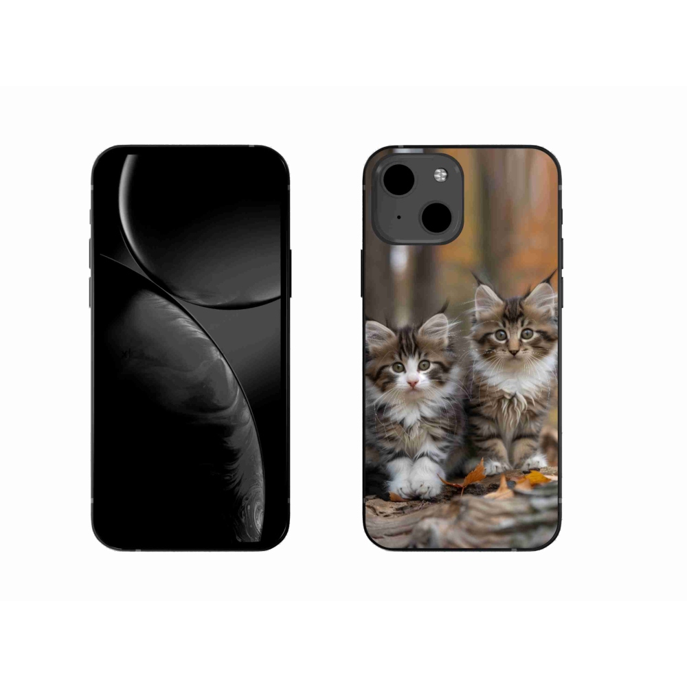 Gélový kryt mmCase na iPhone 13 - mačacie duo 3