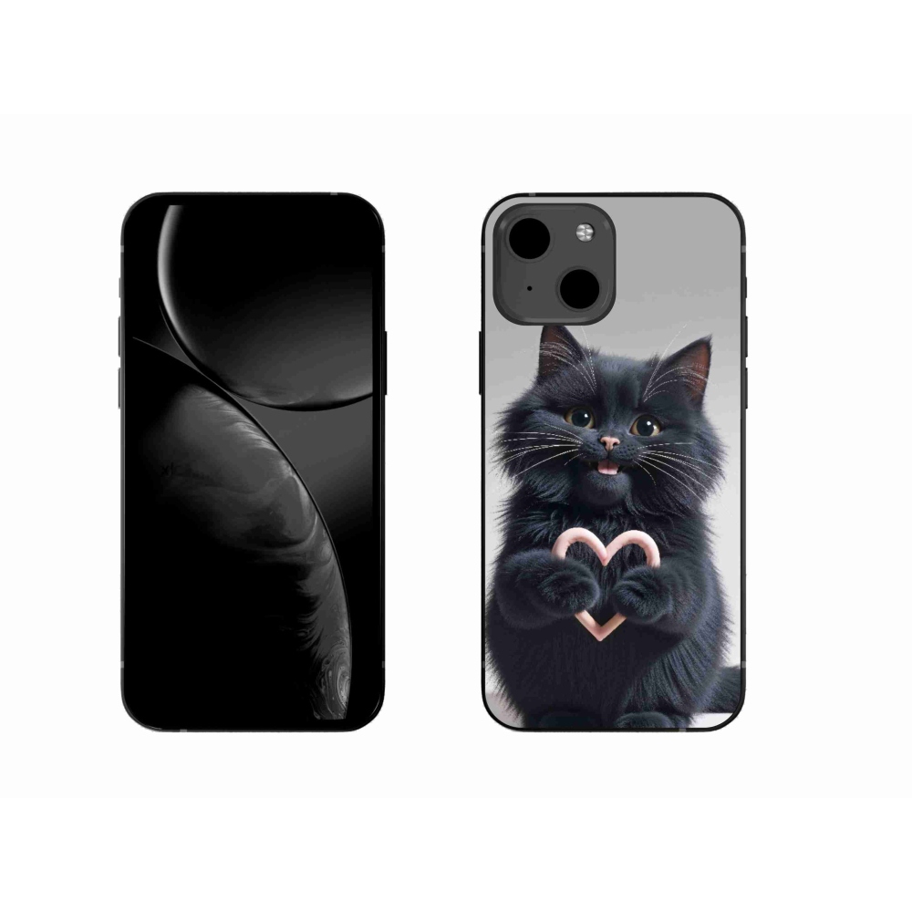 Gélový kryt mmCase na iPhone 13 - mačacia láska 3