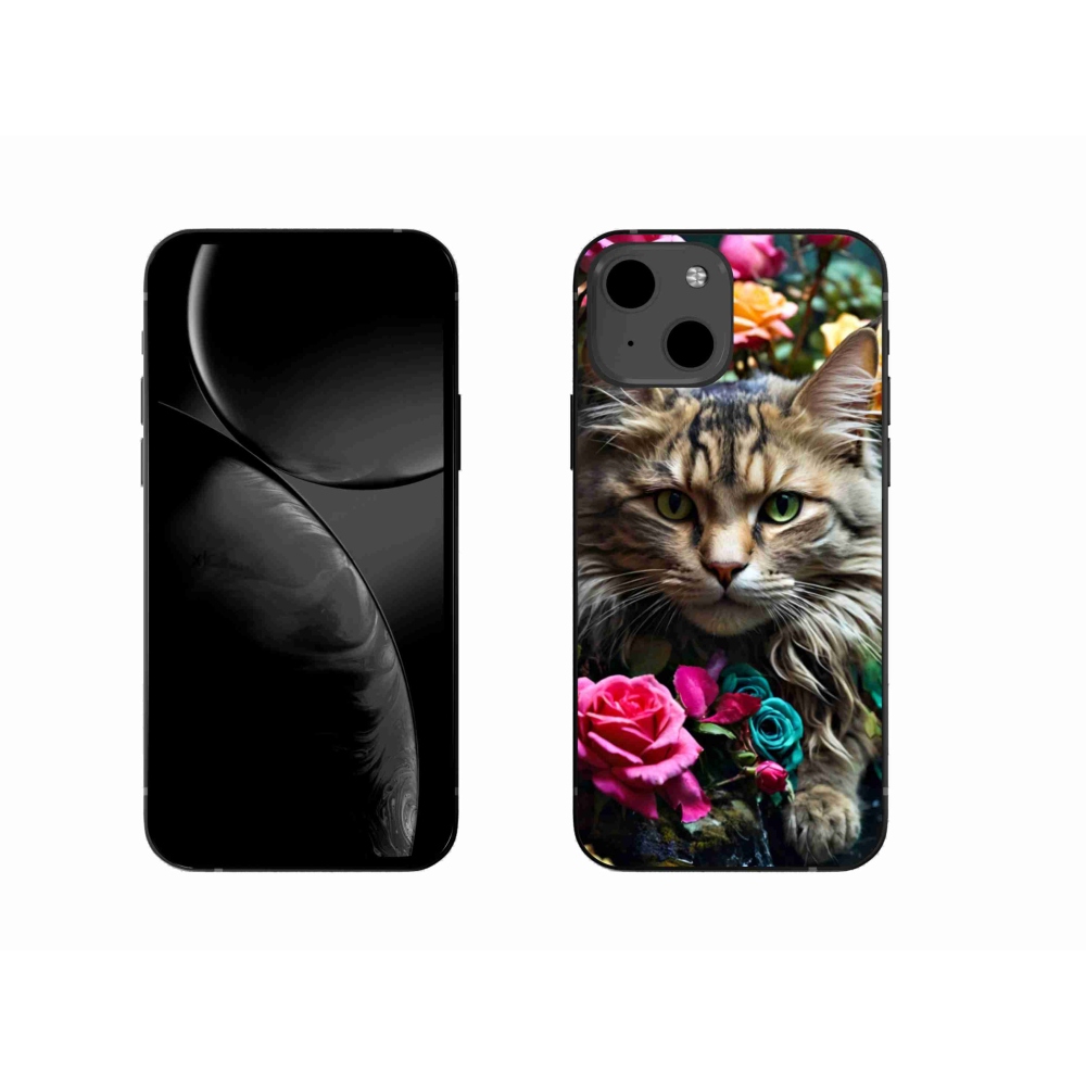 Gélový kryt mmCase na iPhone 13 - mačacie pohľad 2