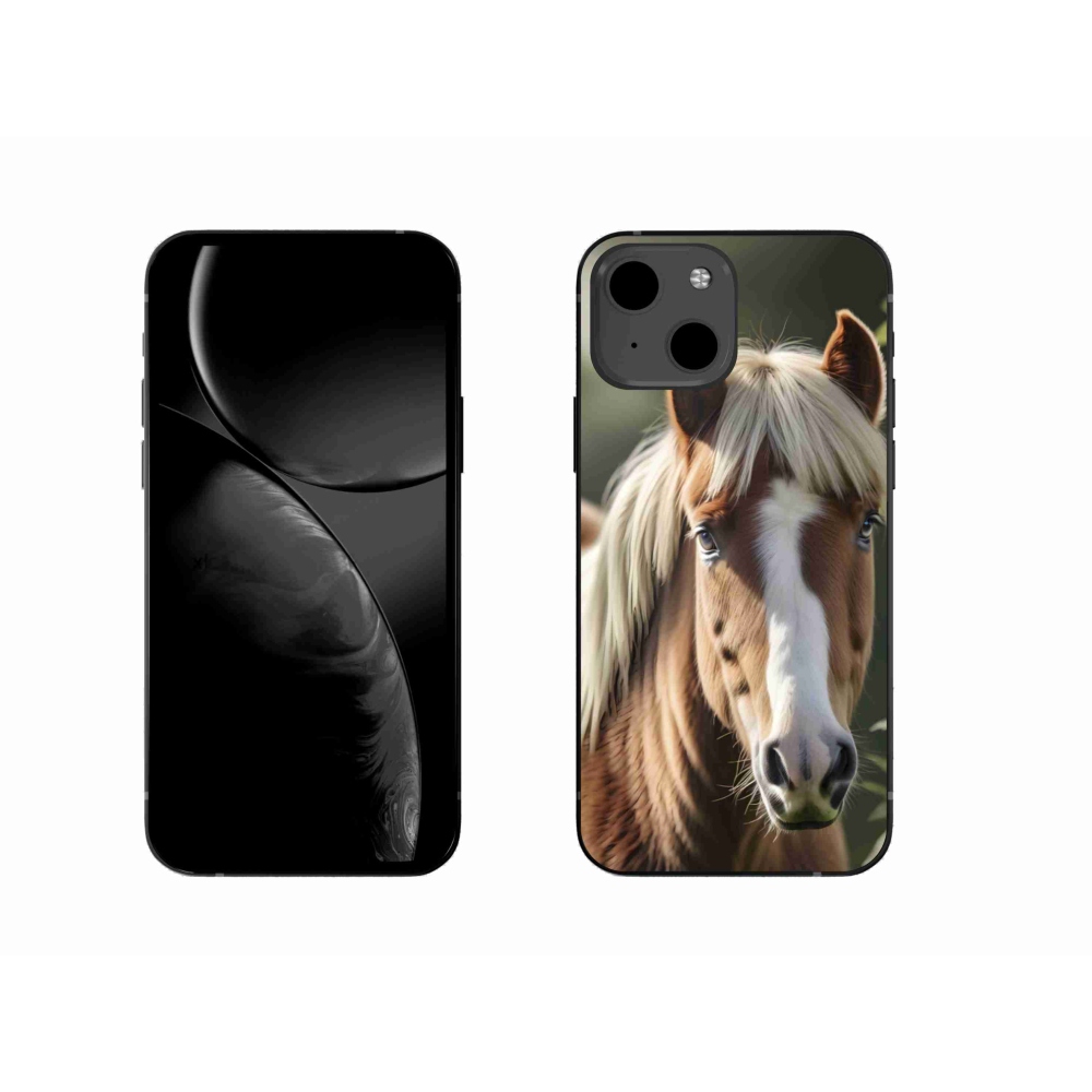 Gélový kryt mmCase na iPhone 13 - kôň so svetlou hrivou