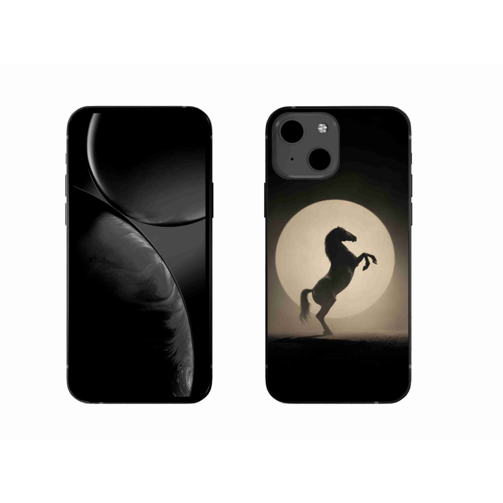 Gélový kryt mmCase na iPhone 13 - kôň v siluete