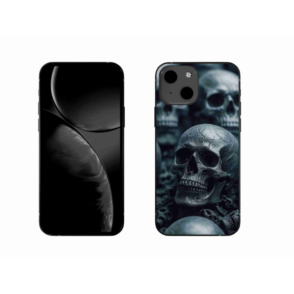 Gélový kryt mmCase na iPhone 13 - lebka 2