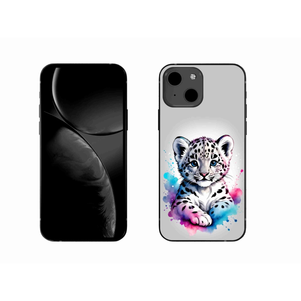 Gélový kryt mmCase na iPhone 13 - leopardej mláďa