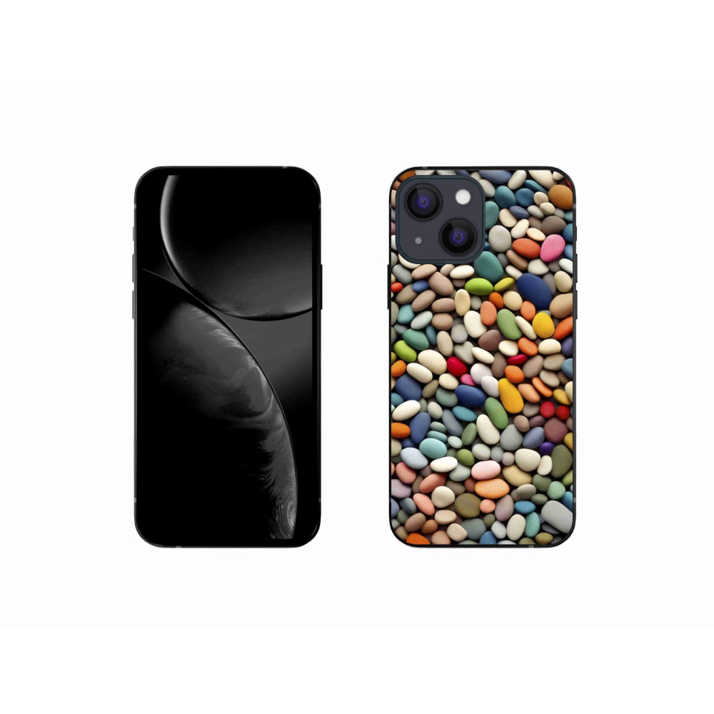 Gélový kryt mmCase na iPhone 13 Mini - farebné kamienky 2