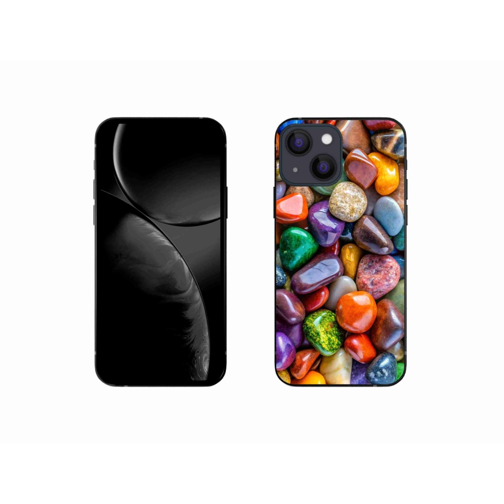 Gélový kryt mmCase na iPhone 13 Mini - farebné kamienky