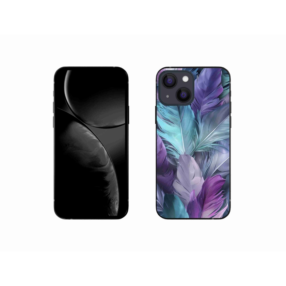 Gélový kryt mmCase na iPhone 13 Mini - farebné perie 2