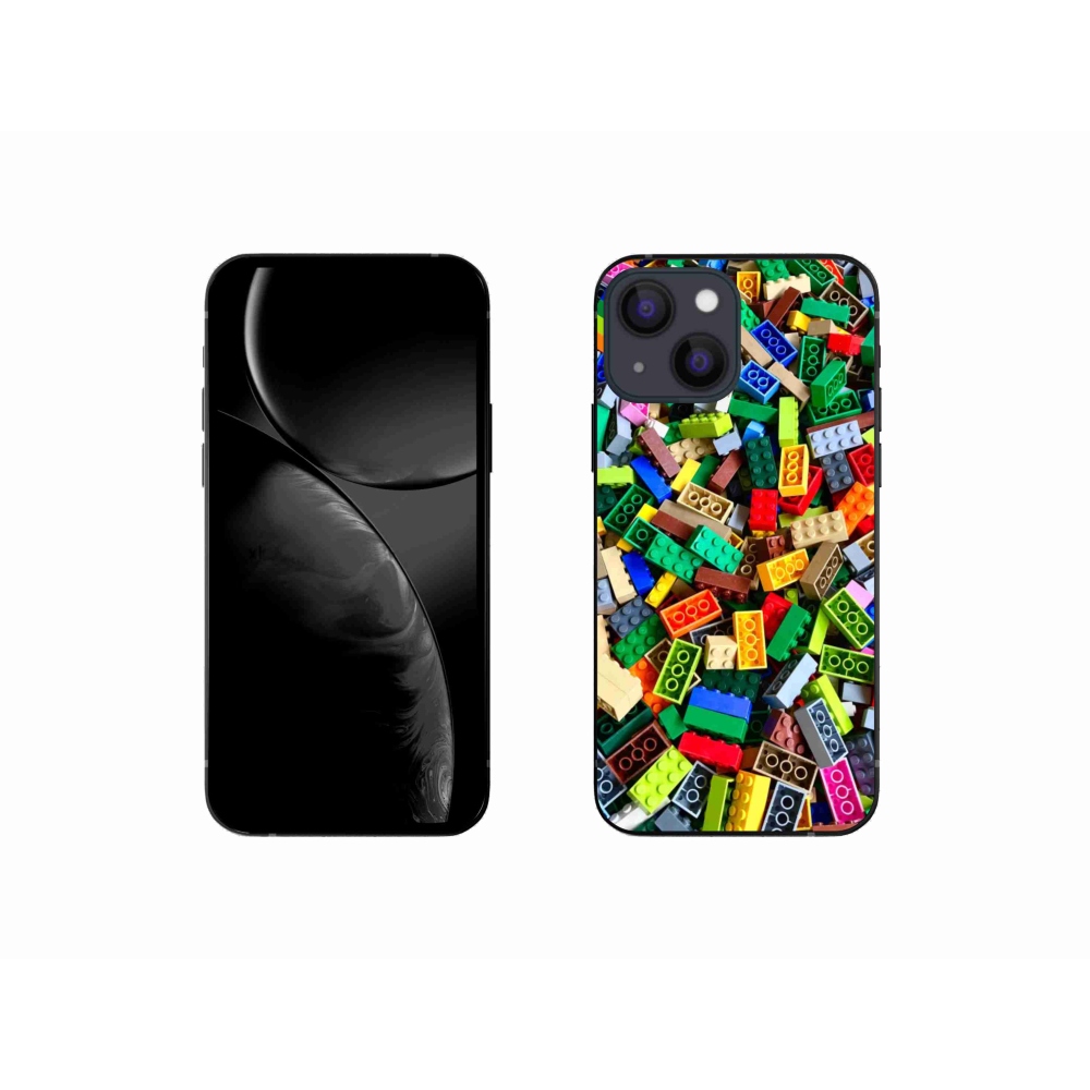 Gélový kryt mmCase na iPhone 13 Mini - farebné stavebné kocky