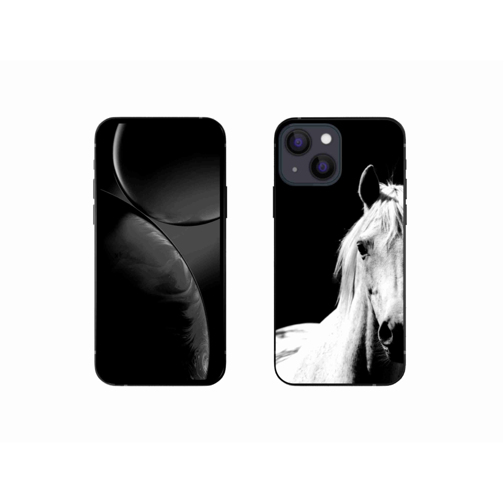 Gélový kryt mmCase na iPhone 13 Mini - biely kôň 5