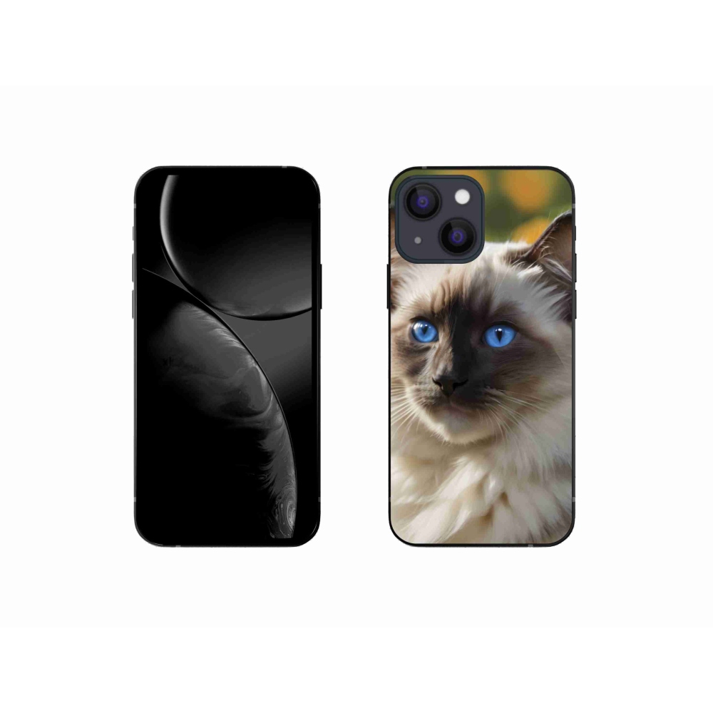 Gélový kryt mmCase na iPhone 13 Mini - biely ragdoll