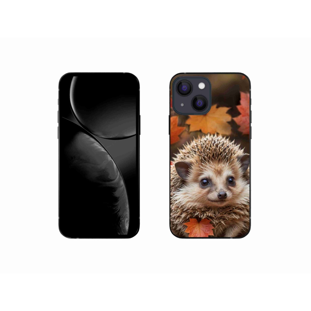Gélový kryt mmCase na iPhone 13 Mini - ježko v lístia