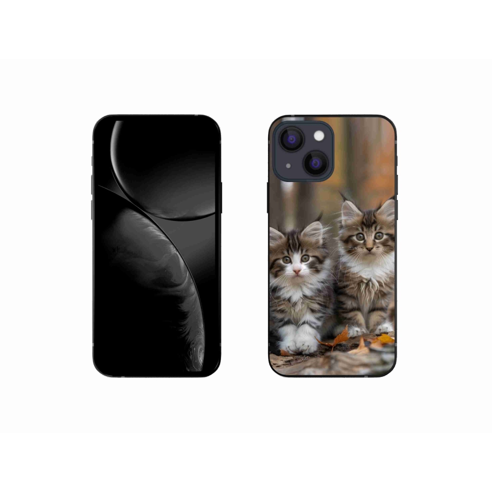 Gélový kryt mmCase na iPhone 13 Mini - mačacie duo 3