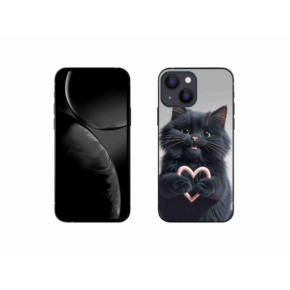 Gélový kryt mmCase na iPhone 13 Mini - mačacia láska 3