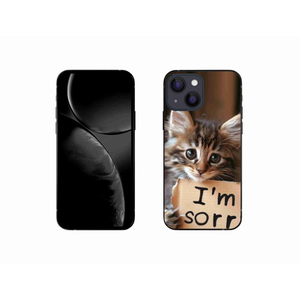 Gélový kryt mmCase na iPhone 13 Mini - mačacie ospravedlnenie
