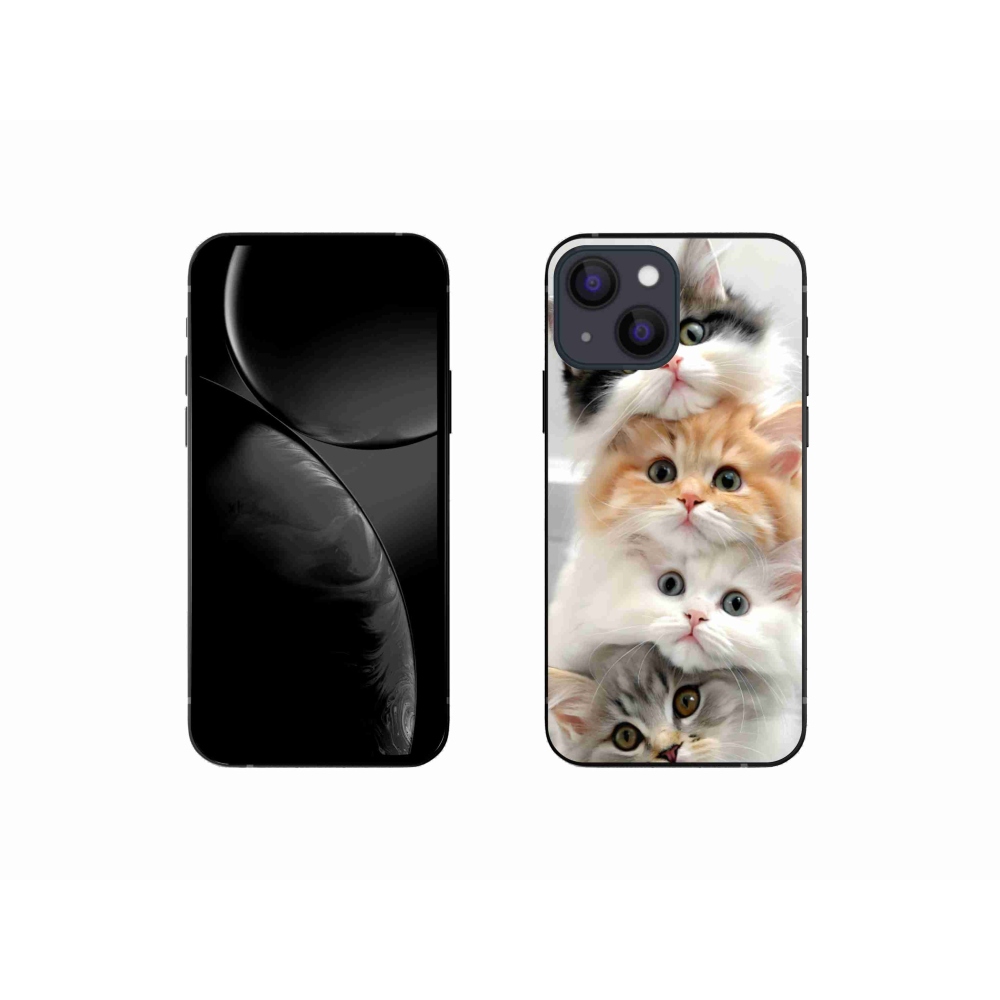 Gélový kryt mmCase na iPhone 13 Mini - mačacia partia