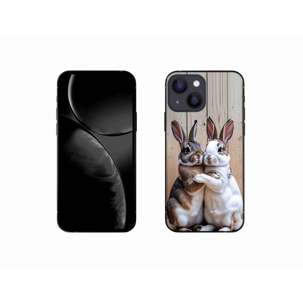 Gélový kryt mmCase na iPhone 13 Mini - králičie pár