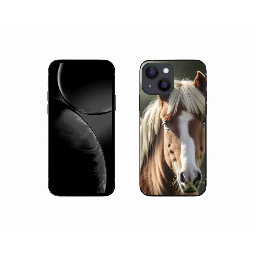 Gélový kryt mmCase na iPhone 13 Mini - kôň so svetlou hrivou