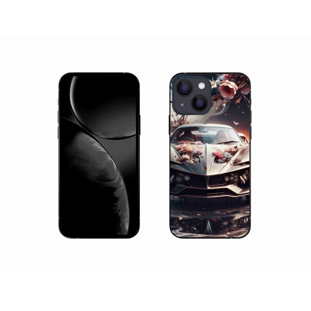 Gélový kryt mmCase na iPhone 13 Mini - kvetinové športové vozidlo