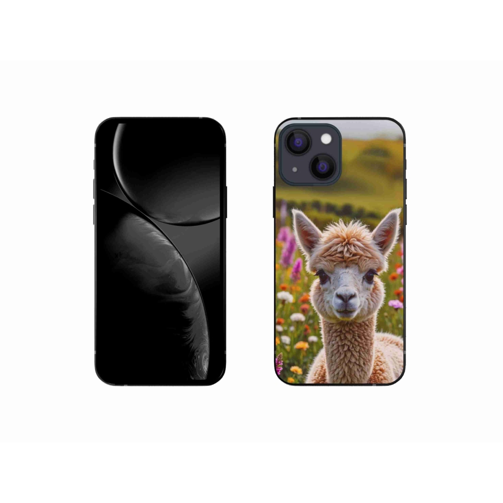 Gélový kryt mmCase na iPhone 13 Mini - lama na lúke